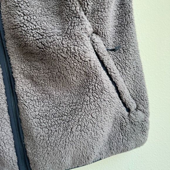 The North Face Jacket Campshire Vest Sherpa Fleece Full Zip Cozy Rabbit Grey XL - Picture 4 of 10